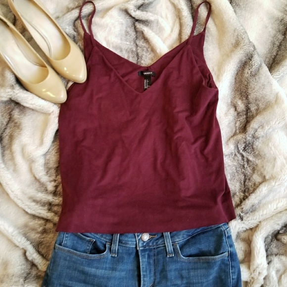 Forever 21 Tops - 🔴SALE🔴 Forever 21 Red velvet tank top